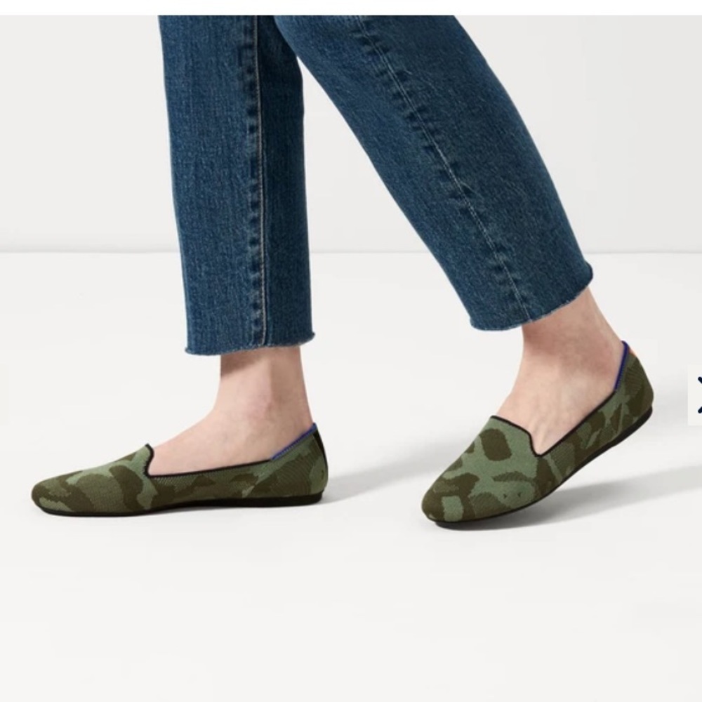 ROTHY'S Size 8 Olive camo limited edition loafers